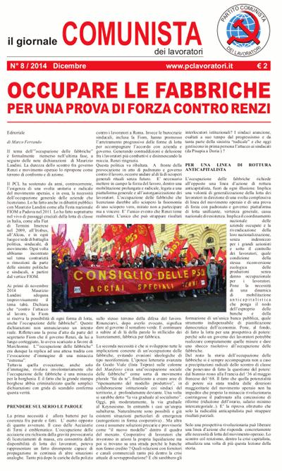 Il Giornale Comunista dei Lavoratori - Dicembre 2014