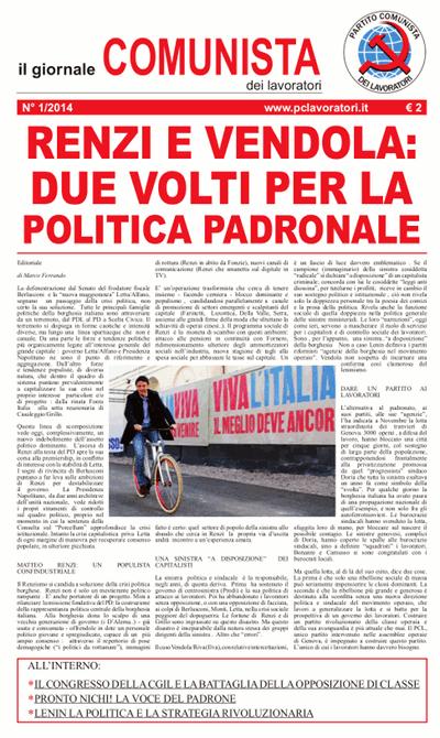 Il Giornale Comunista dei Lavoratori - Gennaio 2014